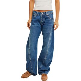 Free People Free People Fable Low-Rise Twisted Bowed Jeans
