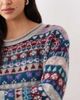 Free People Free People favorite things sweater in frosted wine graphics-Red - 3