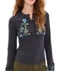 Free People Free People Fleur Embroidered Tee Graphite Combo - 1