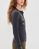 Free People Free People Fleur Embroidered Tee Graphite Combo - 5