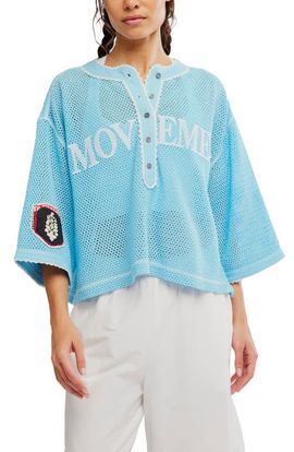 Free People Free People FP Movement Camp Out Embroidered Open Stitch Top
