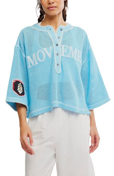 Free People Free People FP Movement Camp Out Embroidered Open Stitch Top