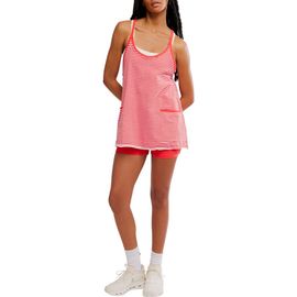 Free People Free People FP Movement Hot Shot Print Stretch Cotton Tank Minidress
