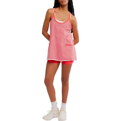 Free People Free People FP Movement Hot Shot Print Stretch Cotton Tank Minidress