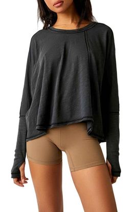 Free People Free People FP Movement Ten Laps Asymmetric Long Sleeve Cotton Top