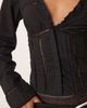 Free People Free People frankie long sleeve corset top in black - 2
