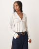 Free People Free People frankie long sleeve corset top in ivory-White - 1