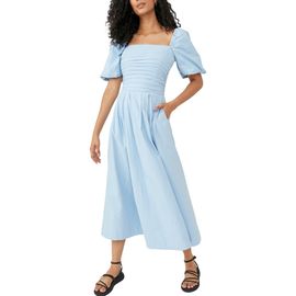 Free People Free People free-est Ain't She a Beaut Puff Sleeve Ruched Dress