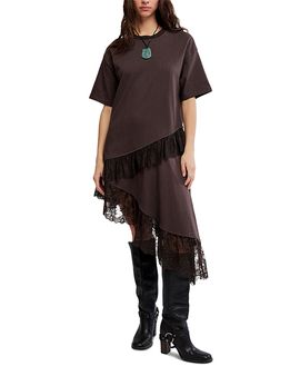 Free People Free People Frosted Lace Layered Tee