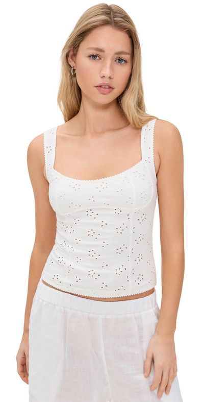 Free People Free People Full Bloom Eyelet Cami Ivory L