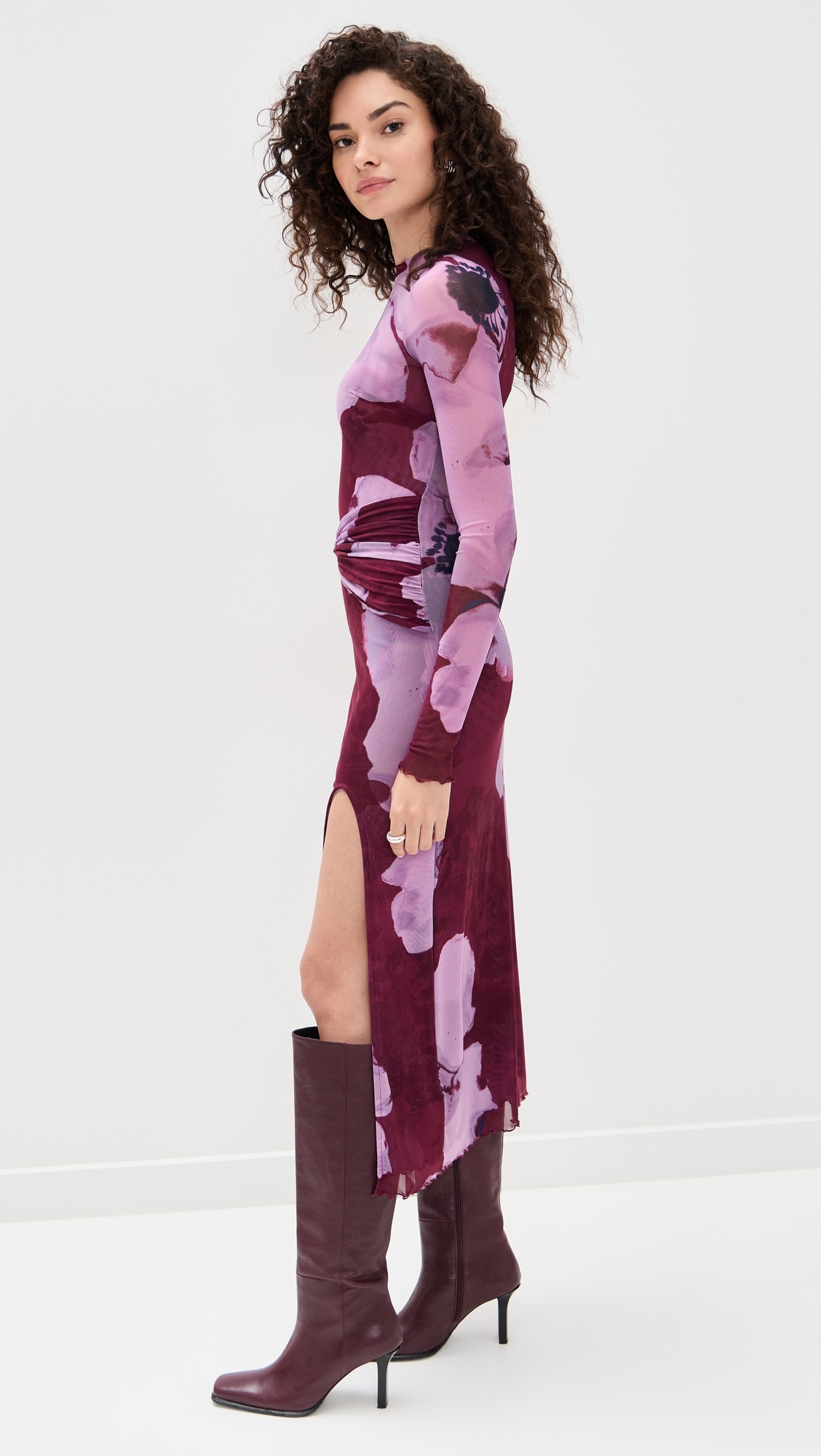 free people purple long sleeve dress Free People Sunbeam Mini Dress