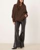 Free People Free People Glow Up faux leather flared pants in black-pink - 1