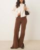 Free People Free People Glow Up suede flared pants in brown-White - 1