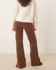 Free People Free People Glow Up suede flared pants in brown-White - 3