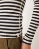 Free People Free People Good Good high turtleneck long sleeve top in black stripe-Brown - 3