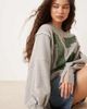 Free People Free People graphic print oversized sweater in gray and green - 3