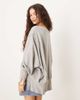 Free People Free People graphic print oversized sweater in gray and green - 4