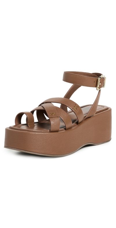Free People Free People Hazel Flatform Sandals Latte Leather
