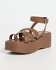 Free People Free People Hazel Flatform Sandals Latte Leather - 2