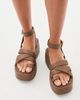 Free People Free People Hazel Flatform Sandals Latte Leather - 3