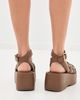 Free People Free People Hazel Flatform Sandals Latte Leather - 5