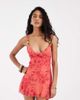 Free People Free People Heat of the Moment floral mini dress in tart berry combo-Multi - 1