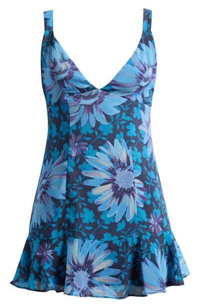 Free People Free People Heat of the Moment Floral Tiered Minidress