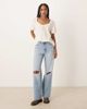 Free People Free People Heirloom Henley button-up tee in tea-Neutral - 3