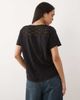 Free People Free People heirloom henley neck button up tee in black - 4