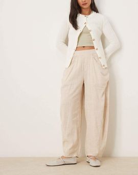Free People Free People high road barrel leg pull-on pants in birch-Neutral