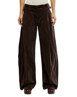 Free People Free People Holding Onto This Cotton Blend Wide Leg Pants