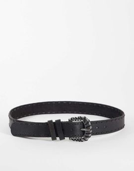 Free People Free People Holt leather belt in black