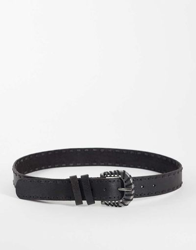 Free People Free People Holt leather belt in black