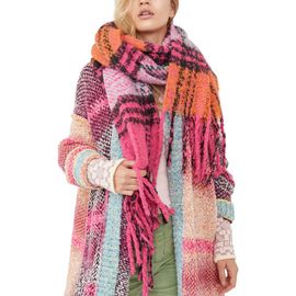 Free People Free People Homecoming Plaid Blanket Scarf