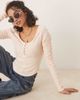 Free People Free People hope henley ribbed long sleeve top in light pink - 1