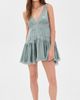 Free People Free People In This Groove Mini Slip Dress Odessa Grey - 5