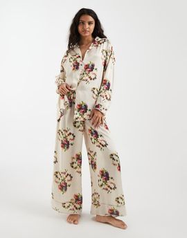 Free People Free People Intimately FP dreamy days pajama set in ivory floral-Multi