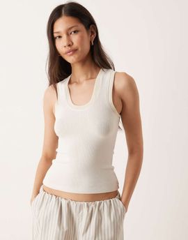 Free People Free People Intimately FP longer days tank top in white alyssum
