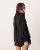 Free People Free People Intimately FP midnight muse satin sleep shirt in black - part of a set - 4