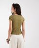 Free People Free People Intimately FP most wanted rib knit button down cardigan top in green - 4