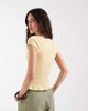 Free People Free People Intimately FP most wanted rib knit button down cardigan top in yellow - 4