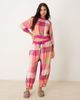 Free People Free People Intimately FP plaid flannel pajama pants in pink multi - part of a set - 1