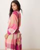 Free People Free People Intimately FP plaid flannel pajama top in pink multi - part of a set - 2