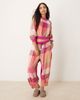 Free People Free People Intimately FP plaid flannel pajama top in pink multi - part of a set - 3