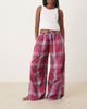 Free People Free People Intimately FP wide leg plaid pajama pants in maroon-Red - 1