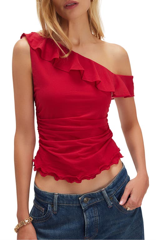 Free People Free People Isla Ruffle One-Shoulder Crop Top