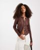 Free People Free People jae knit long sleeve tee in sugar almond-Brown - 1