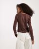 Free People Free People jae knit long sleeve tee in sugar almond-Brown - 4