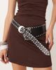 Free People Free People Jagger hip belt in black with studs - 1