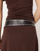 Free People Free People Jagger hip belt in black with studs - 3